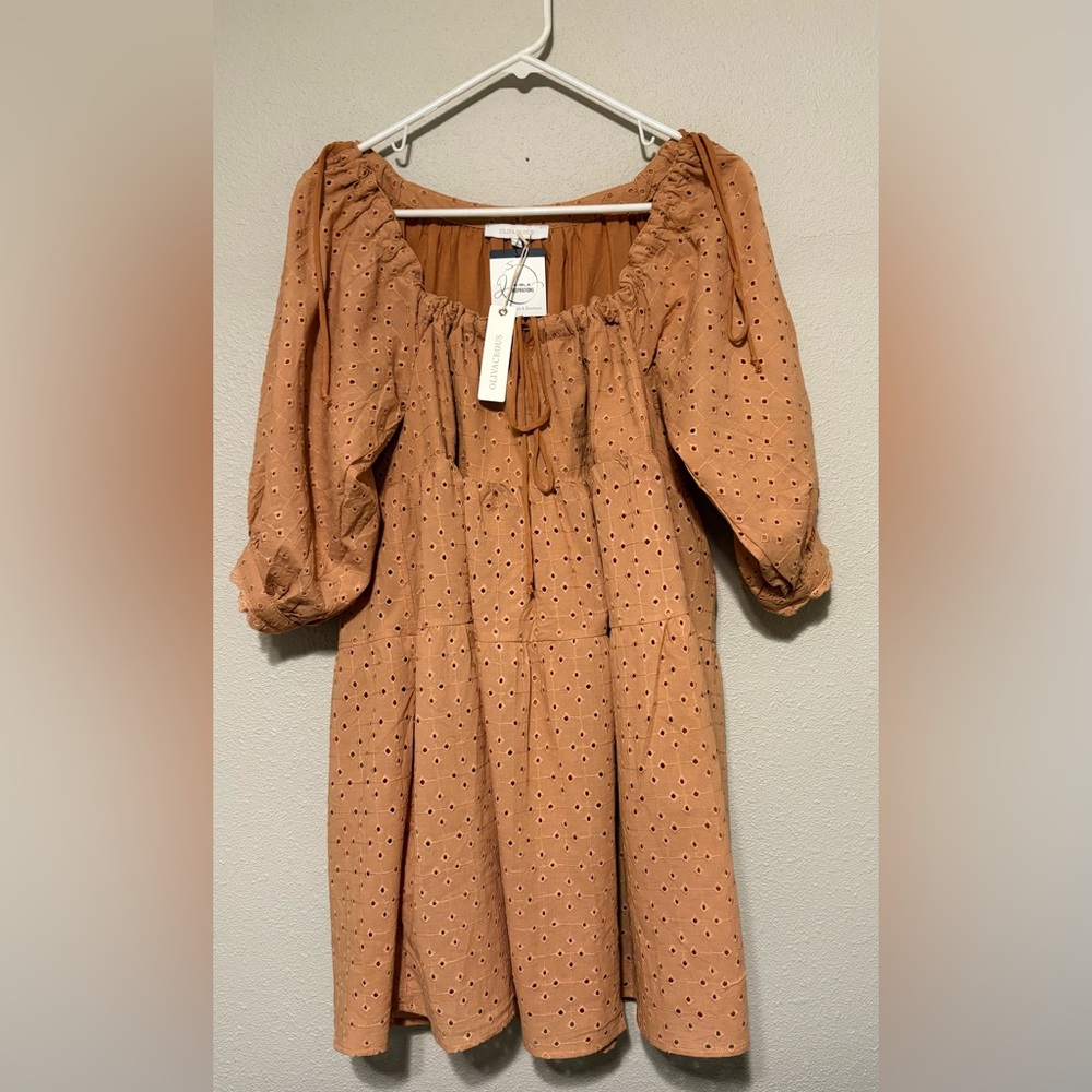 NWT Olivaceous Terracotta Eyelet Dress